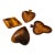 Mid Century Wood Card Suit Dishes - Set of 4 For Sale