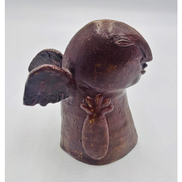 Bronze Jesús Tellosa Signed Bronze Sculpture, Winged Figure, Mexico, 1999 For Sale - Image 8 of 18