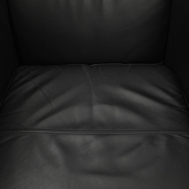 Vintage Chairs in Black Leather with Metal Frames from Ikea, 2000, Set of 2 For Sale - Image 4 of 8