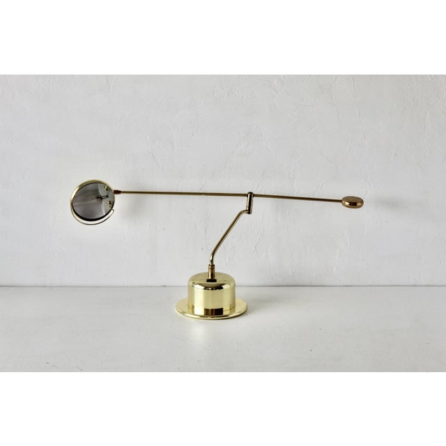 1980s Bankamp Leuchten G Style Large Brass Metal Swing Arm Table Light Vintage For Sale - Image 5 of 18