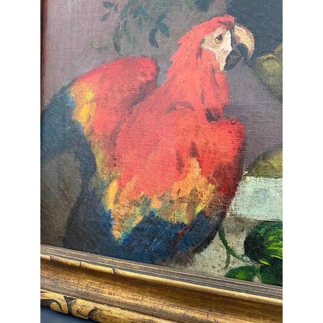 1970s Floral Still Life Painting Signed by the Artist Lemus For Sale - Image 4 of 10