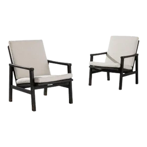 1960s Central European Modern Armchairs, a Pair