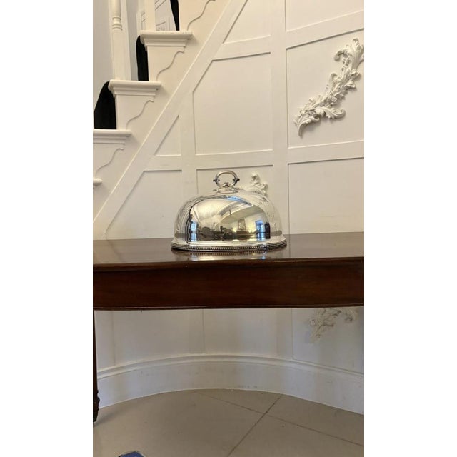 Antique Victorian Silver Plated Meat Cover, 1880 For Sale - Image 6 of 6