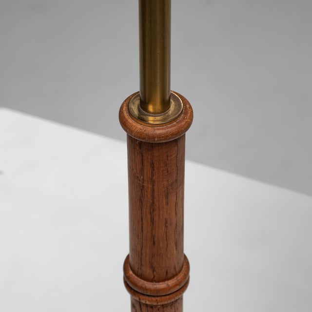 Brass and Wood Table Lamp from Falkenbergs Belysning, Sweden, 1960s For Sale - Image 6 of 12