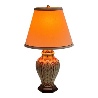 Ornate Porcelain Urn Table Lamp, Vintage For Sale