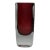 Rare Vintage Orrefors Expo Cased Glass Vase, Nils Landberg Red Art Glass For Sale
