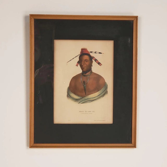 Mid 19th Century Hand-Colored Engraving of American Indians, 19th Century For Sale - Image 5 of 5