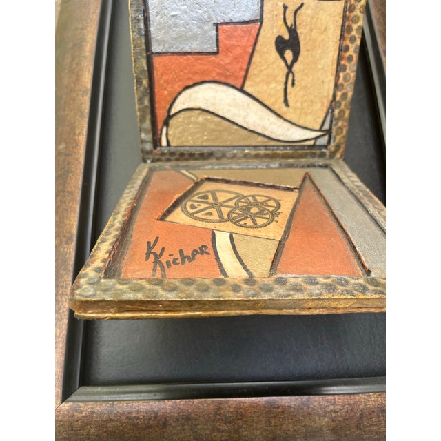 Contemporary Abstract Mixed Media Collage, Handmade Paper For Sale - Image 4 of 11