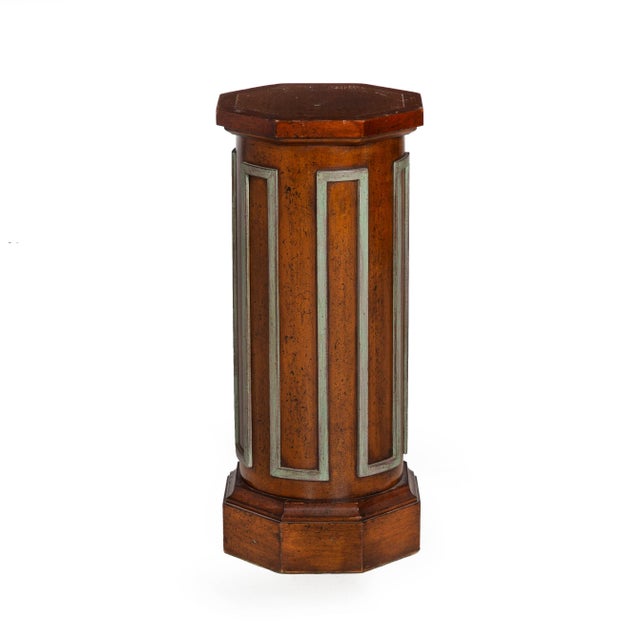 Vintage Mid-Century Octagonal Short Pedestal Column For Sale - Image 4 of 11
