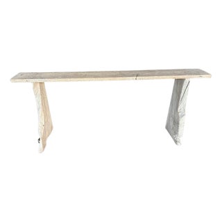 Andrianna Shamaris Organic Sculptural Teak Wood Console Table For Sale