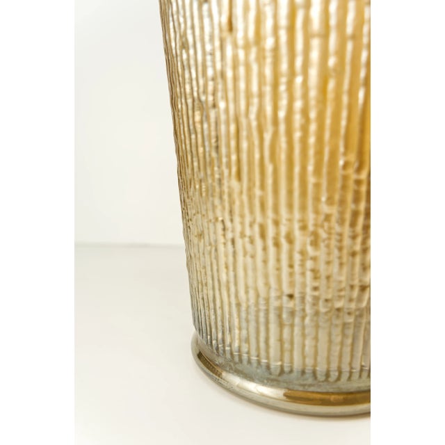 Glass Marigold Carnival Glass Ribbed Bark Texture Pitcher For Sale - Image 7 of 7