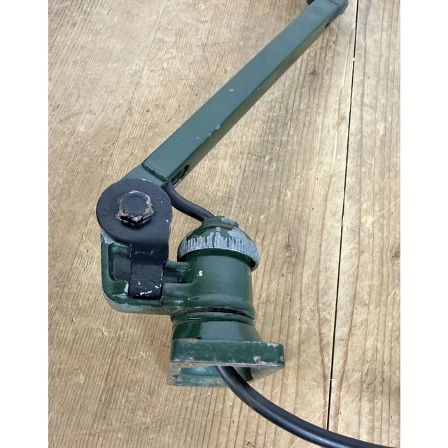 Industrial Green Enamel Adjustable Table Lamp, 1960s For Sale - Image 17 of 18