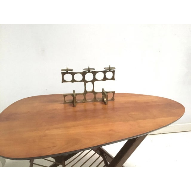 Mid-Century Modern Vintage Brutalist Brass Candleholder For Sale - Image 3 of 5