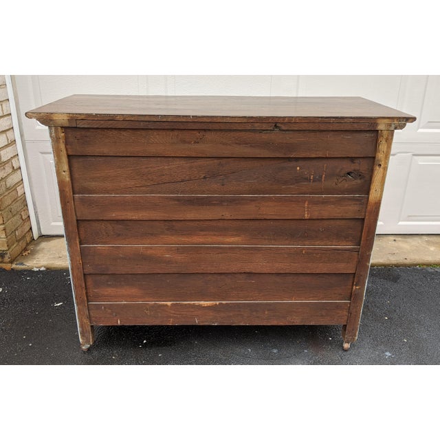 Antique Blue Oak Dresser With Beveled Pivot Mirror Chairish