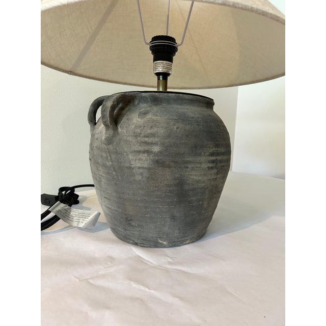 Chinese Vintage Water Pot Table Lamp For Sale - Image 3 of 12