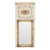 19th Century French Painted & Gilt Trumeau Mirror With Carved Decoration For Sale
