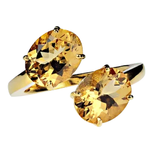 Golden Beryl Bypass Ring in Gold Over Sterling Silver Size 8