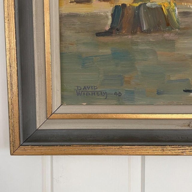 1943 Mid Century Swedish Modernist Landscape by David Widholm For Sale - Image 6 of 17