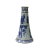 Chinese Blue & White Porcelain Round Scenery Graphic Candle Holder For Sale