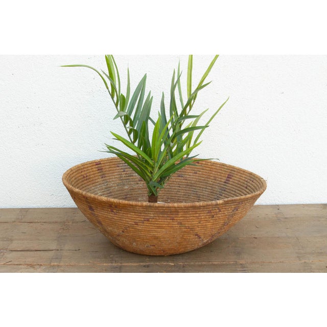 Brown Large Tribal Pattern Nomadic Harvest Bowl For Sale - Image 8 of 8