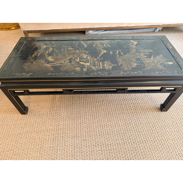 Paint 1990s Chinoiserie Handcrafted Coffee Table For Sale - Image 7 of 7