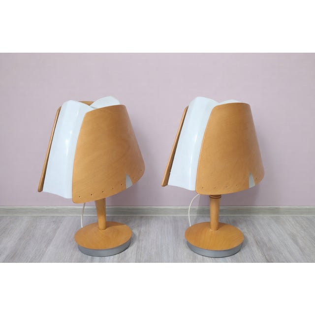 Wood Large Table Lamps by Eriksen for Lucid, 2000s, Set of 2 For Sale - Image 7 of 14