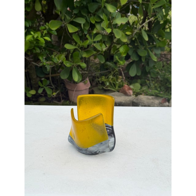 Vintage Studio Art Glass Sculptural Paper Napkin Holder For Sale - Image 9 of 10