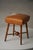 Vintage Danish Turned Wood Stool with Leather Seat, 1930s For Sale - Image 6 of 13