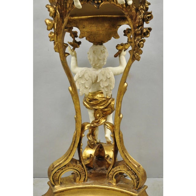 Vintage Italian Venetian Figural Cherub Putti Gold Gilt Resin Bookstand Lectern For Sale - Image 15 of 18