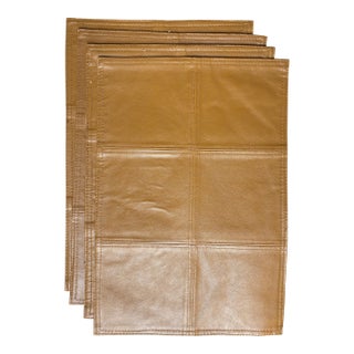 Brown Faux Leather Placemats - Set of 4 For Sale