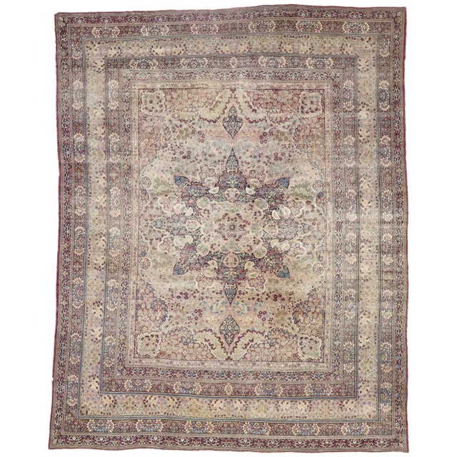 Antique Persian Kermanshah Rug - 10'03 X 13'00 For Sale - Image 10 of 10