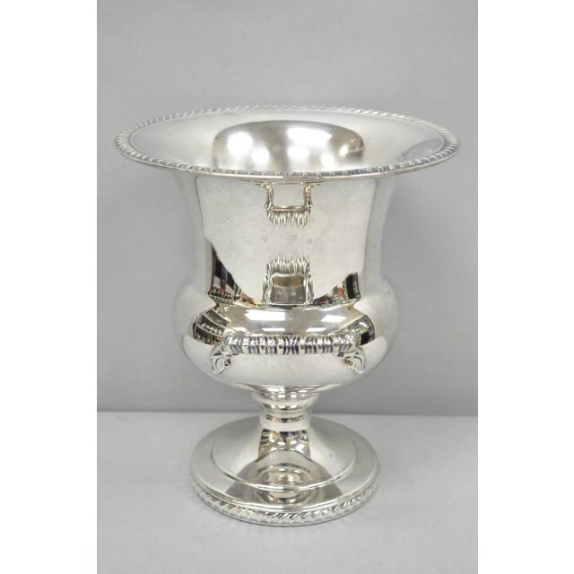 Mid 20th Century English Regency Silver Plated Trophy Cup Urn Champagne Chiller Ice Bucket For Sale - Image 4 of 14