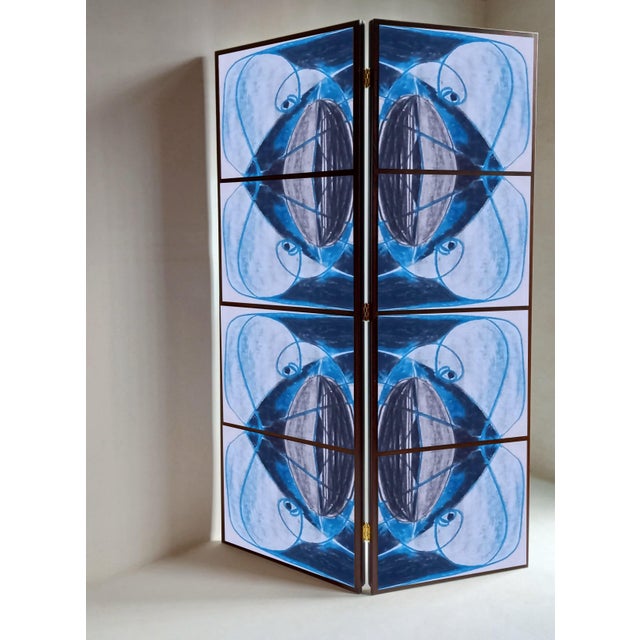 Room divider designed by Pietro Meccani. A beautiful design piece featuring two elements made of wenge-stained oak and...