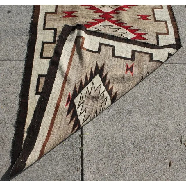 20th Century Navajo Indian Style Weaving Runner Rug For Sale - Image 10 of 11