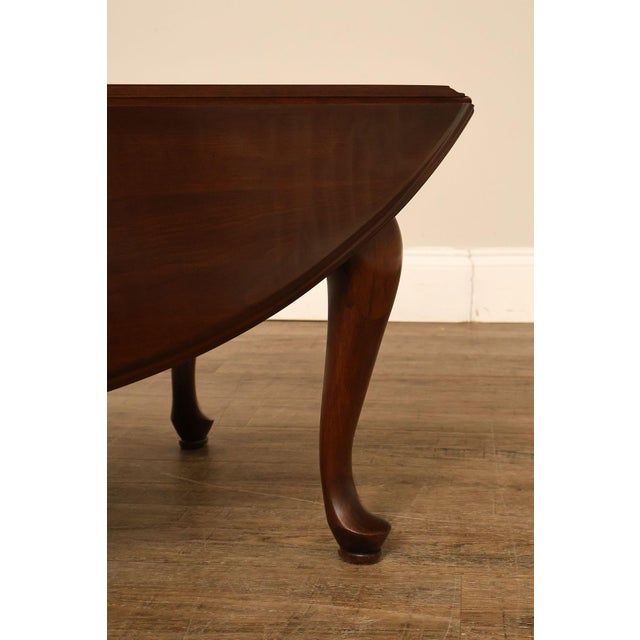 Ethan Allen Queen Anne Style Cherry Drop Leaf Coffee Table For Sale - Image 18 of 18