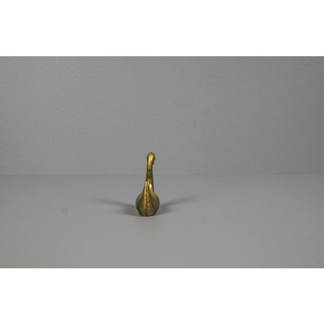 Metal Small Brass Swan Hand Charm For Sale - Image 7 of 10