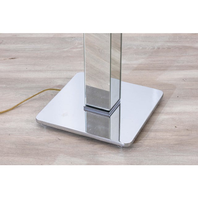 Pair of Postmodern Height Adjustable Mirrored Chrome Sonneman Floor Lamps For Sale - Image 9 of 10