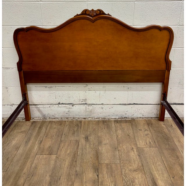 Vintage Full Size French Provincial Rococo Style Bed For Sale - Image 9 of 12