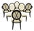 Barbara Barry for Baker Oval X-Back Mahogany Stain Dining Chairs - Set of 6 For Sale