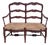 Vintage Country French Settee Red Paint For Sale