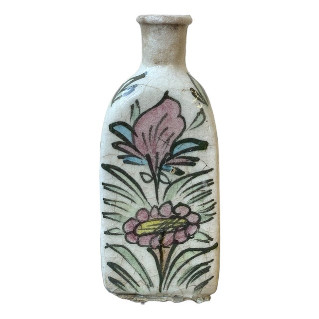 White Triangular Qajar Vase, Set of 2 For Sale