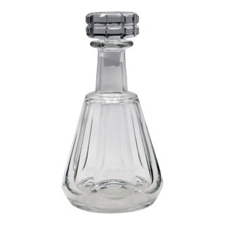 Vintage Baccarat Paneled Crystal Decanter With Faceted Stopper For Sale