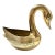 Vintage Brass Swan Cachepot – Hollywood Regency Bar Cart & Bookshelf Decor Accent For Sale