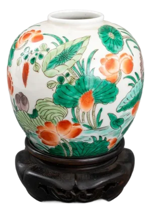 Chinese Famille Verte Porcelain Vase