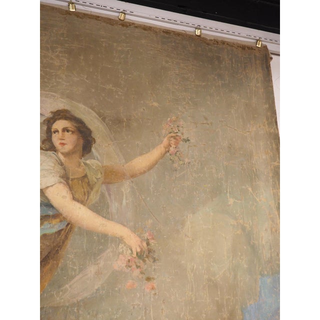 Circa 1875 French Toile Peinte Depicting the Triumph of Aurora, Length – 195 In. For Sale - Image 15 of 16
