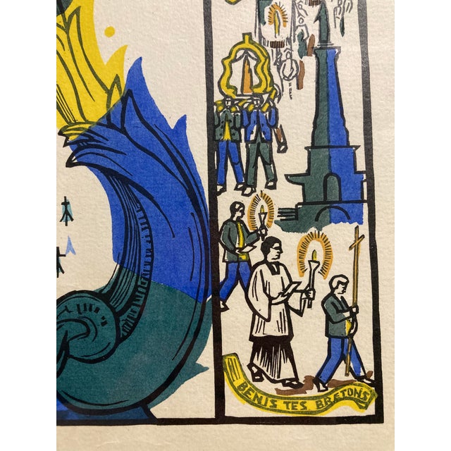 Marie-Claire Sibertin-Blanc, Sainte-Anne D'auray, 1920s, Paper, Framed For Sale - Image 14 of 18