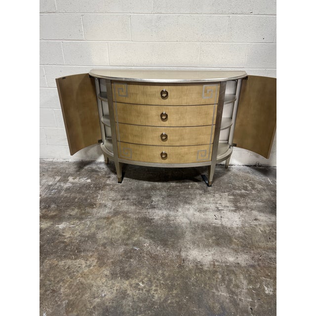 2020s Caracole Mr K’s Key Silver Leaf Hollywood Regency 4-Drawer Buffet For Sale - Image 5 of 11