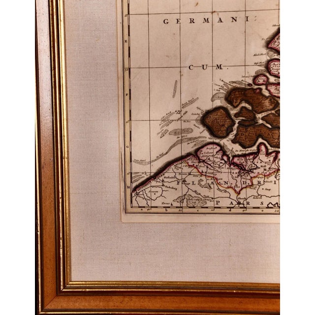 Belgium and the Netherlands: A Hand-Colored 17th Century Map by Visscher, 1678 For Sale - Image 9 of 9
