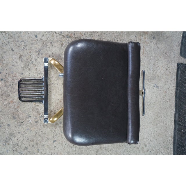 Industrial Mid-Century Shoe Store Salesman Fitting Exam Stool Adjustable Bench For Sale - Image 14 of 18