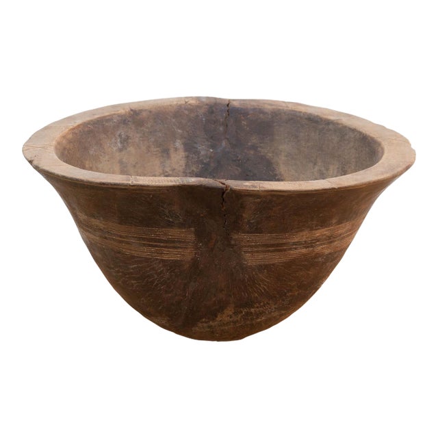 Antique Oromo Wooden Milk Bowl For Sale